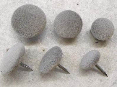 Polsterknöpfe mit Nagel Mikrofaser Mausgrau