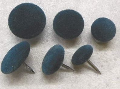 Polsterknöpfe mit Nagel Mikrofaser Blaugrün