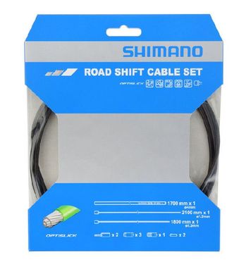 Shimano Schaltzug-Set Road, Optislick, Edelstahl, Optislick beschichtet, grau