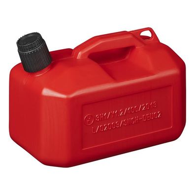 2,85EUR/1l Benzinkanister 5L Kunststoff Rot (niedriges Modell)