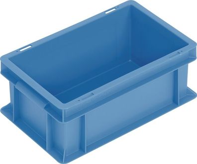 Transportbehälter L300xB200xH120mm blau PP Muschelgr. Seitenwände geschl. Tecwerk