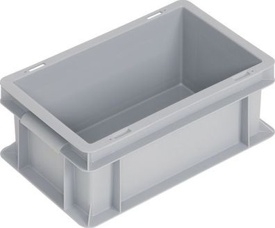 Transportbehälter L300xB200xH120mm grau PP Muschelgr. Seitenwände geschl. PROMAT