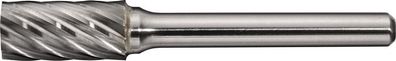 Frässtift ZYA INOX D.6mm Kopf-L.16mm Schaft-D.6mm HM Verz. Normal, ein Tecwerk
