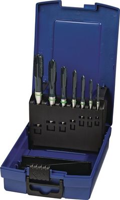 Maschinengewindebohrerset DIN 371/376 B Univ. M3-M12 HSS-Co vap. Ku.-Kass. Tecwerk