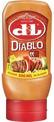 D&L Diablo Sauce 2x 300ml Squeeze belgische Paprikasauce für Burger Pommes Wraps & Co