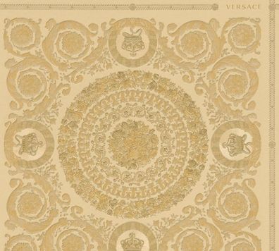 Versace wallpaper Moderne Tapete Gold, eige, reme