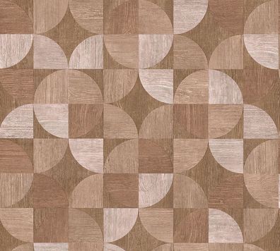 Livingwalls Vintage Tapete Braun, eige, rau