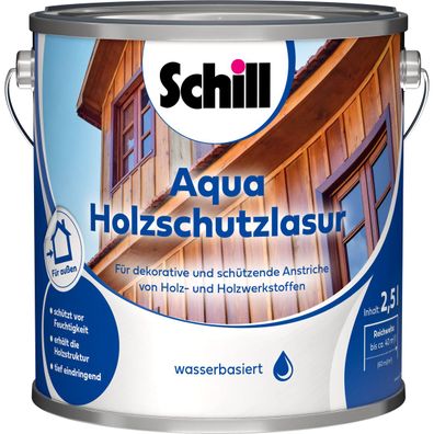 Schill Aqua Holzschutzlasur 2,5L Teak