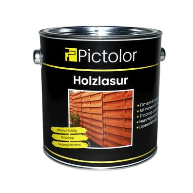 Pictolor® Holzlasur Mittelschichtlasur 2,5 Liter Natur