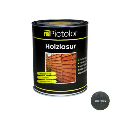 Pictolor® Holzlasur Mittelschichtlasur 0,75 Liter Ebenholz