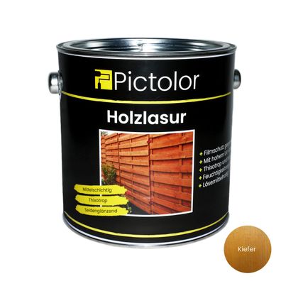 Pictolor® Holzlasur Mittelschichtlasur 2,5 Liter Kiefer