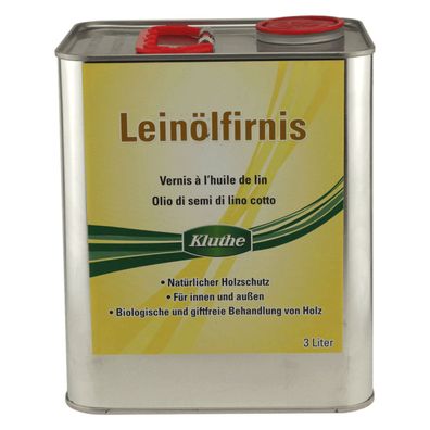 Kluthe Leinölfirnis Holzschutzöl 3 Liter