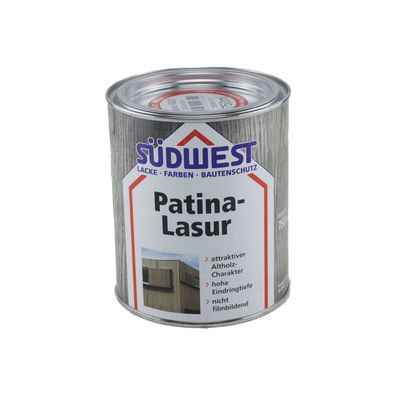 Südwest Patina-Lasur Effekt-Holzlasur 0,75 Liter Titan