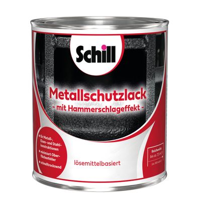 Schill Metallschutzlack mit Hammerschlageffekt 0,75 Liter Aluminium