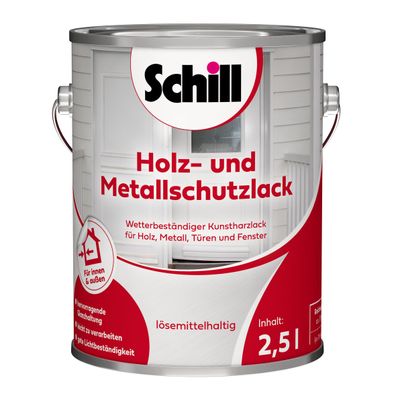 Schill Holz- und Metallschutzlack Weiß 2,5 Liter