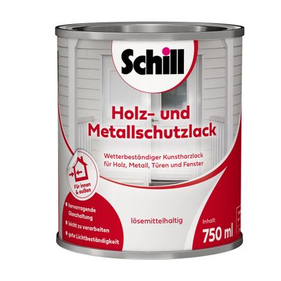 Schill Holz- und Metallschutzlack Weiß 0,75 Liter