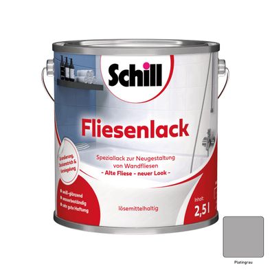 Schill Fliesenlack 2,5 Liter Platingrau