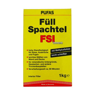 PUFAS Füllspachtel innen Gipsspachtelmasse 1 kg
