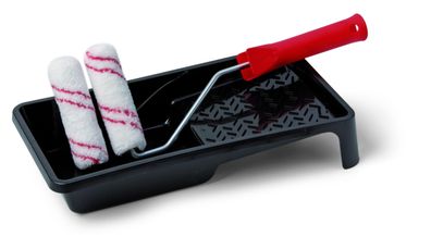 Schuller Set 2 Microline HK Heizkörperwalzen inkl. Bügel+Wanne 10cm,