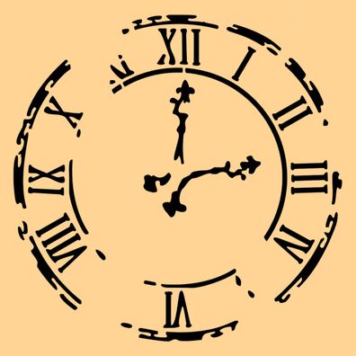 Schablone Uhr
