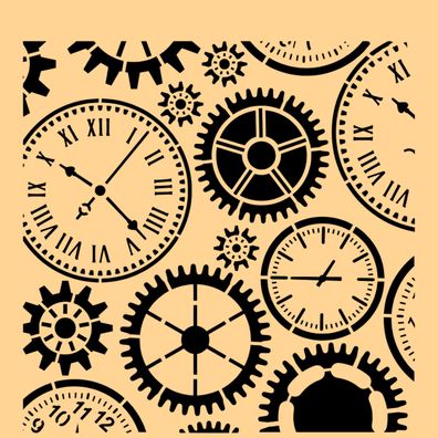 Schablone Uhr