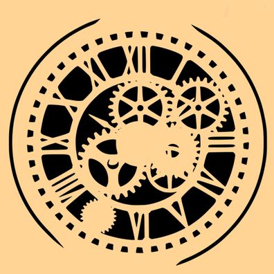 Schablone Uhr