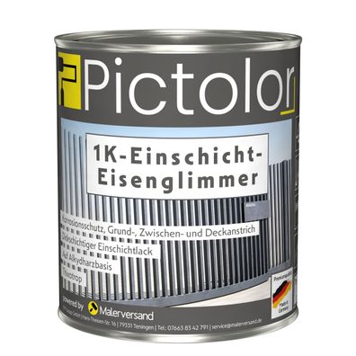 Pictolor® 1K-Einschicht-Eisenglimmer 1 Liter Grau