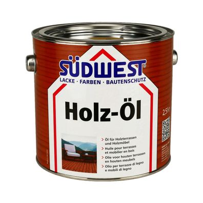 Südwest Holz-Öl natur und pigmentiert 2,5 Liter 8941 douglasie
