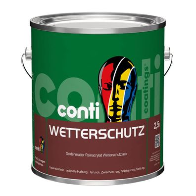 Conti® Wetterschutz Seidenmattlack 2,5 Liter Weiß