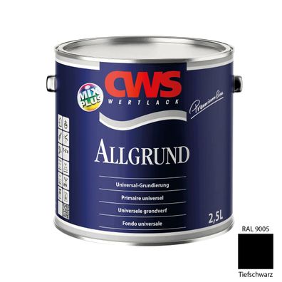 CWS WERTLACK® Allgrund 2,5 Liter RAL 9005 tiefschwarz
