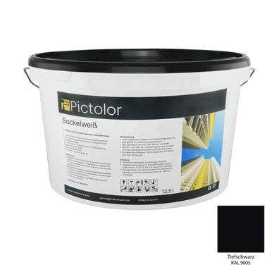 Pictolor® Sockelweiß Reinacryl-Fassadenfarbe 12,5 Liter RAL 9005
