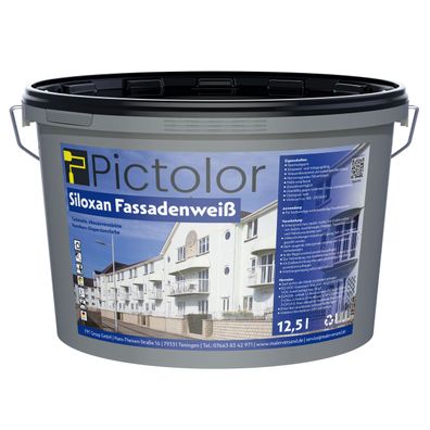 Pictolor® Fassadenweiß Siloxan-Fassadenfarbe 12,5 Liter