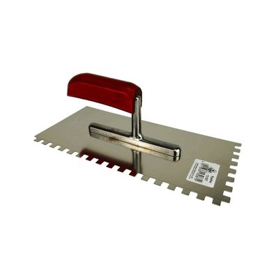 HaWe Glättekelle mit Zahnung rostfrei - Zahntraufel 8 x 8 mm
