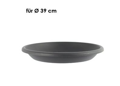 Untersetzer f. Pflanzschale SAVONA d=39 cm H=5 cm Anthrazit Kunststoff