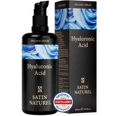Satin Naturel Bio Hyaluron Serum 100ml Vegan Anti Falten Gesichtsserum Damen