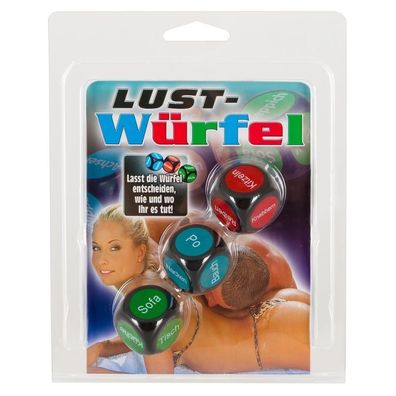 3-teiliges Set »Lustwürfel« mit Körperteil, Ort und Aktion