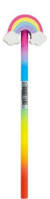 Bleistift mit Radiergummi Rainbowmotiv Schaftbedruck 1 Stück
