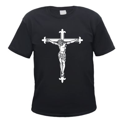 Jesus Christus mit Kreuz Herren T-Shirt - Druck - Tee Shirt