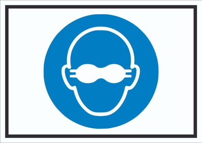 Weitgehend lichtundurchlässigen Augenschutz benutzen Symbol Schild