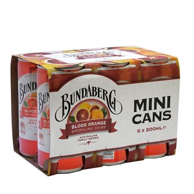 Bundaberg Blood Orange Mini Can - Australian Import 6x200 ml