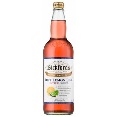 Bickford's Cordial Diet Lemon Lime & Bitters 750 ml