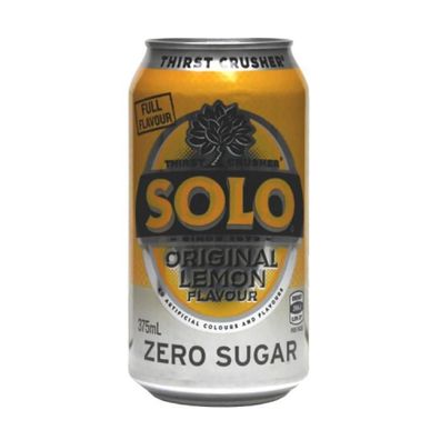 SOLO Original Lemon Zero Sugar - Australian Import 375 ml