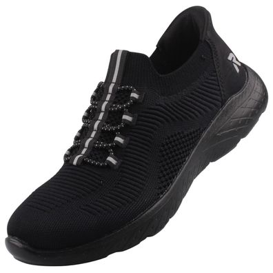 Rieker Damen Slipper Schwarz M5066-00