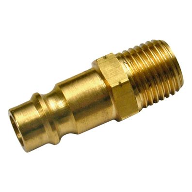 Druckluft Stecknippel 13,2 mm, (1/4") Außengewinde, Euro Kupplung Messing Nippel