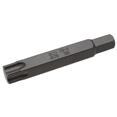 Bit T-Profil (für Torx) T60, Länge 75 mm, Antrieb Außensechskant 10 mm