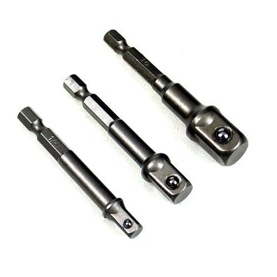 Adaptersatz für Bohrmaschinen Akkuschrauber, Adapter Nuss Steckschlüssel 3-tlg