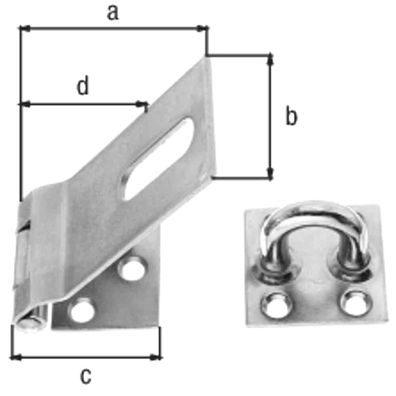 Sicherheitsüberfalle 153mm Riegel Türbeschlag Überfalle Vorhängeschloss TOP NEU