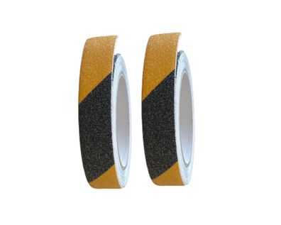 Klebeband Antirutschband Gripband 25mmx5m Antirutschstreifen schwarz-gelb 2 St