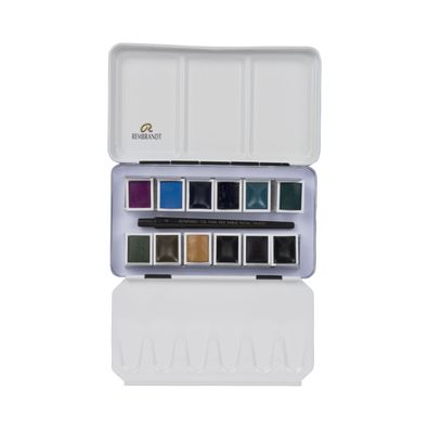 Rembrandt Aquarellfarben-Set im Metalletui mit granulierenden Farben