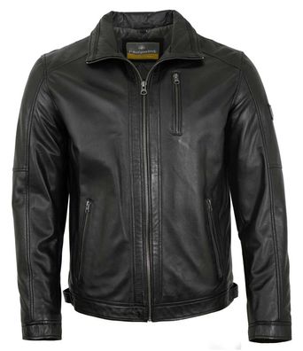 Redpoint - Herren Lederjacke Lammnappa schwarz